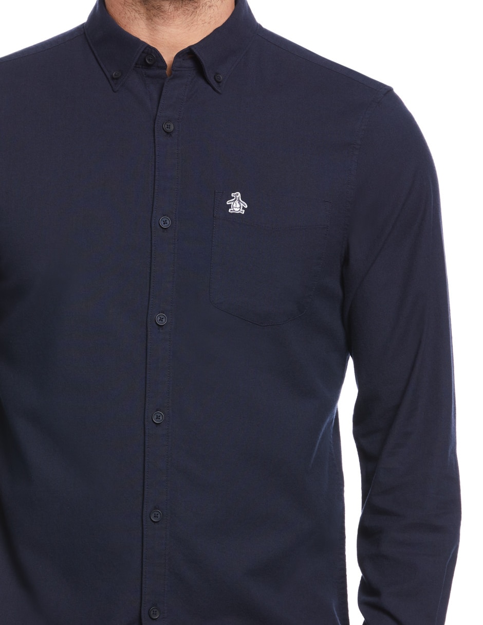 Camisa casual Original Penguin de algodón manga larga para hombre