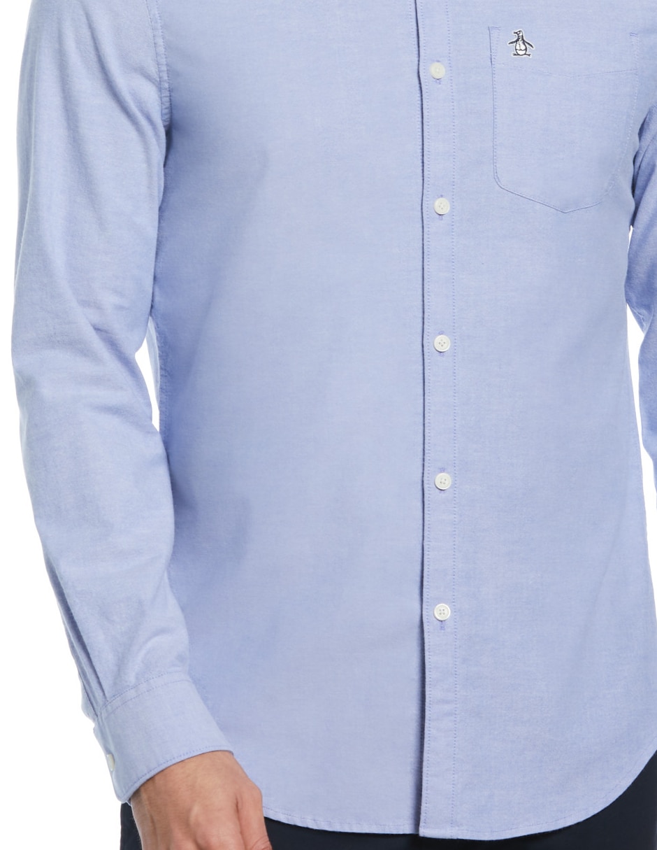 Camisa casual Original Penguin de algodón manga larga para hombre