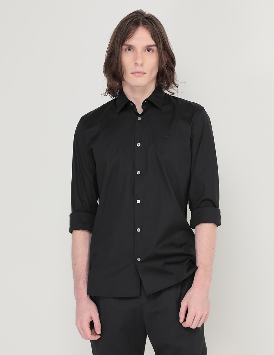 Camisa casual de algodón manga larga para hombre Camisa casual de algodón manga larga para hombre