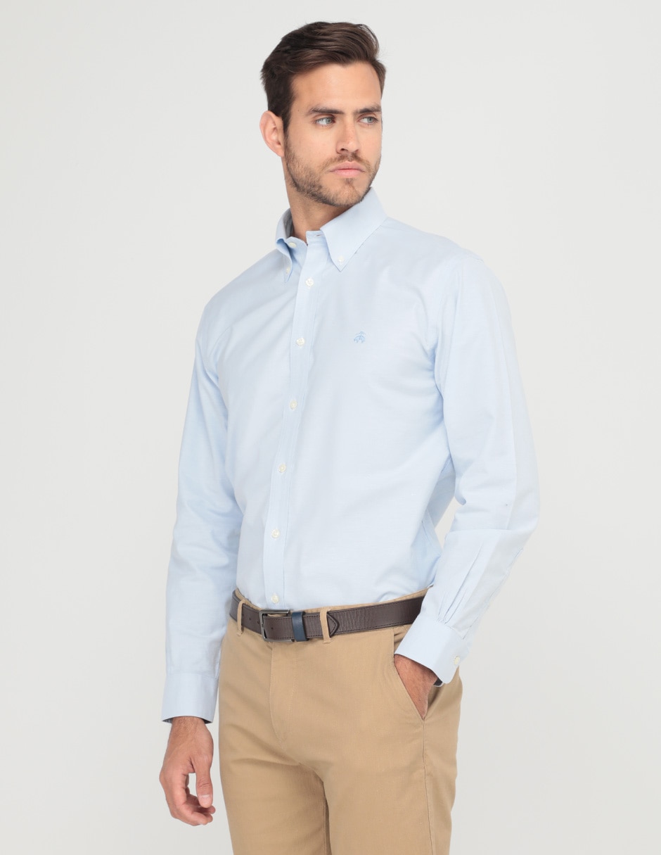 Camisa casual de algodón manga larga para hombre Camisa casual de algodón manga larga para hombre