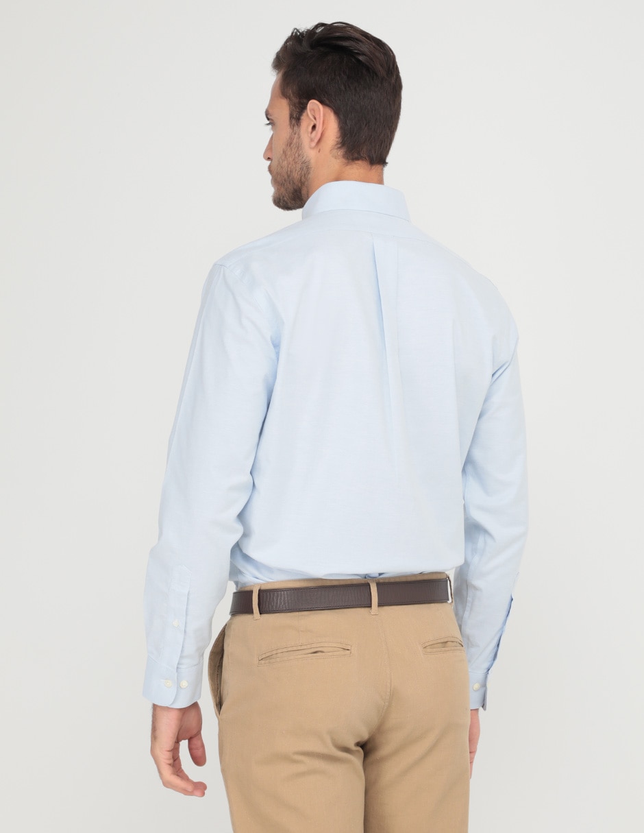 Camisa casual de algodón manga larga para hombre 4