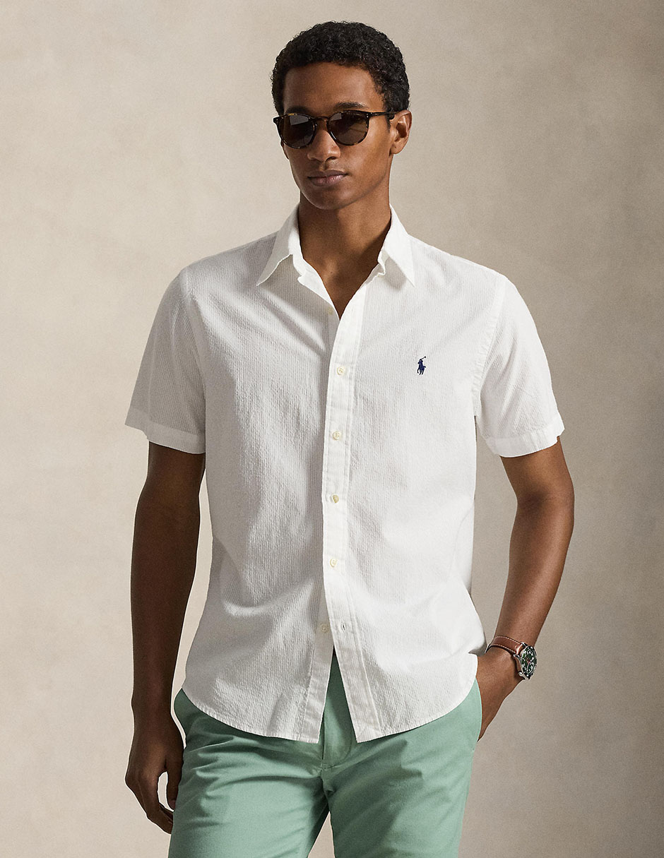 Camisa casual Polo Rl de algodón manga corta para hombre Camisa casual Polo Rl de algodón manga corta para hombre