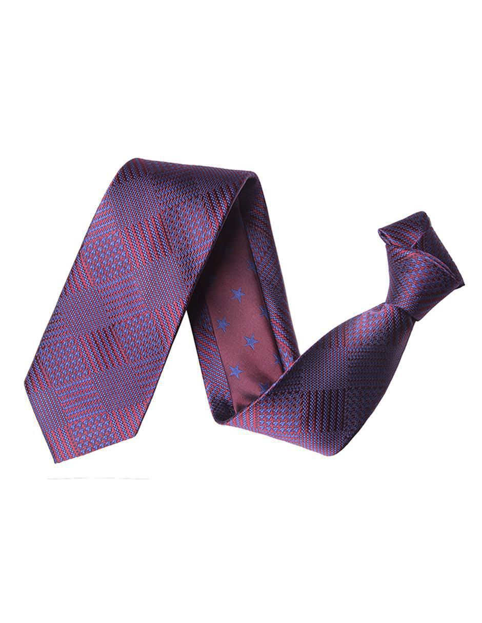 Corbata regular de seda estampado para hombre 1