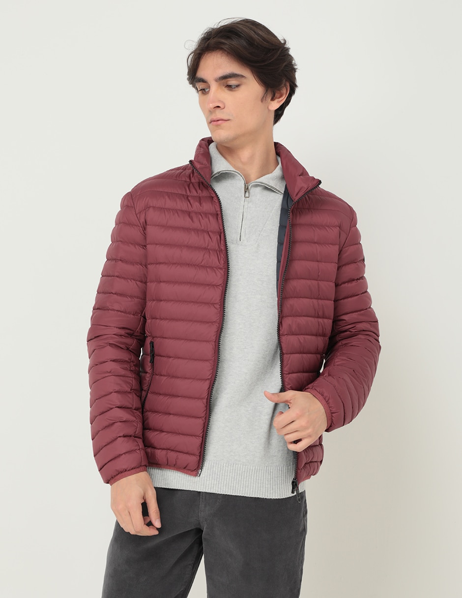 Chamarra casual capitonada para hombre