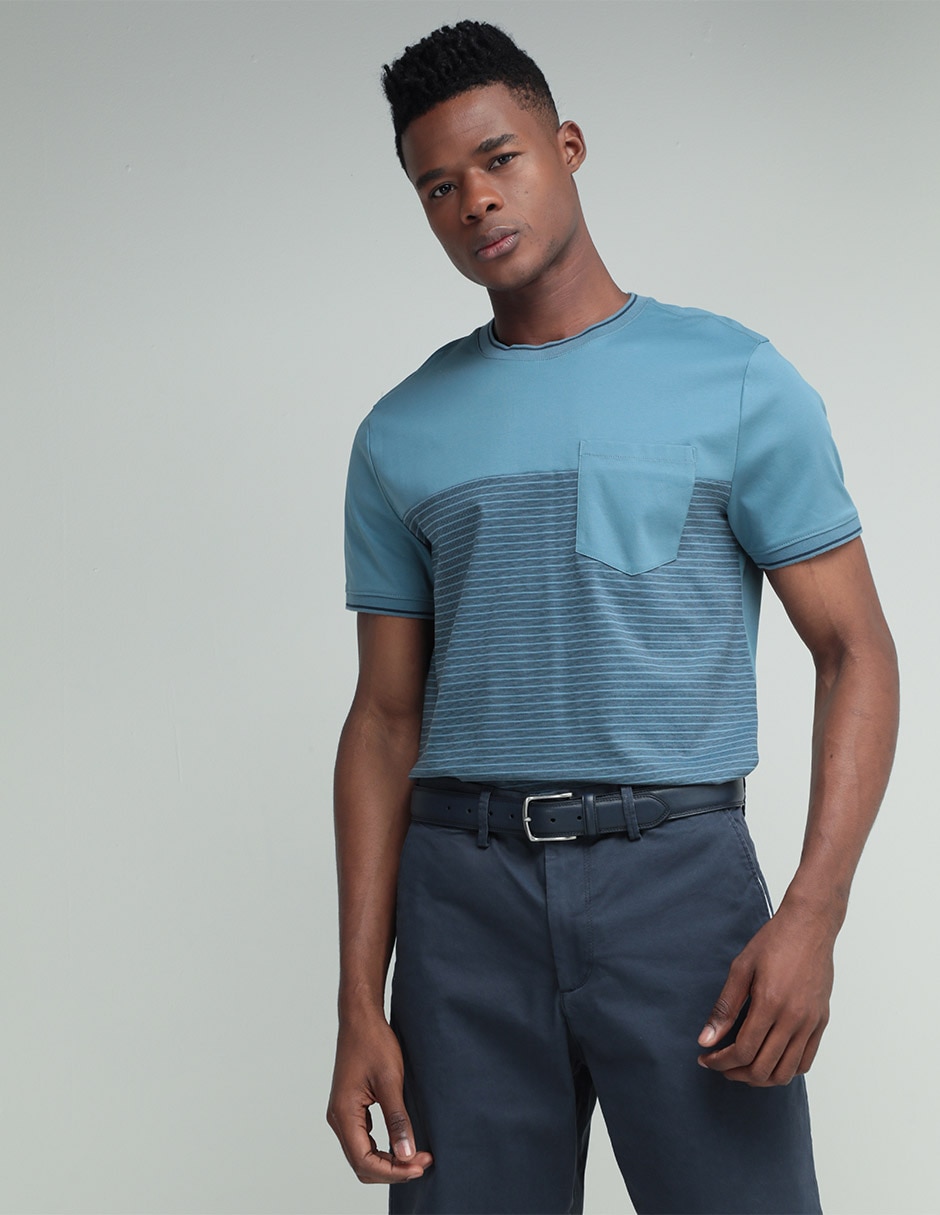 Playera Perry Ellis cuello redondo para hombre