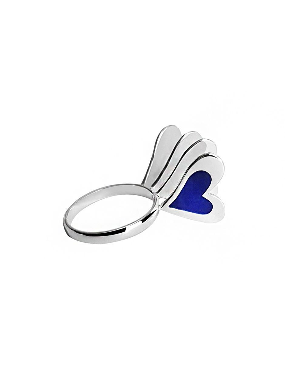 Anillo de corazón brillante