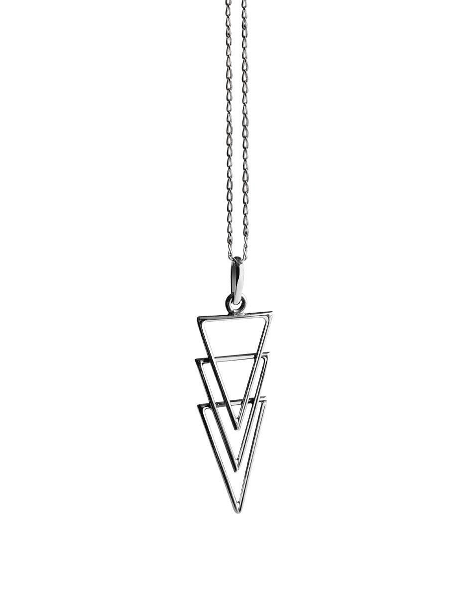 Collar triangular de plata P 925 Collar triangular de plata P 925