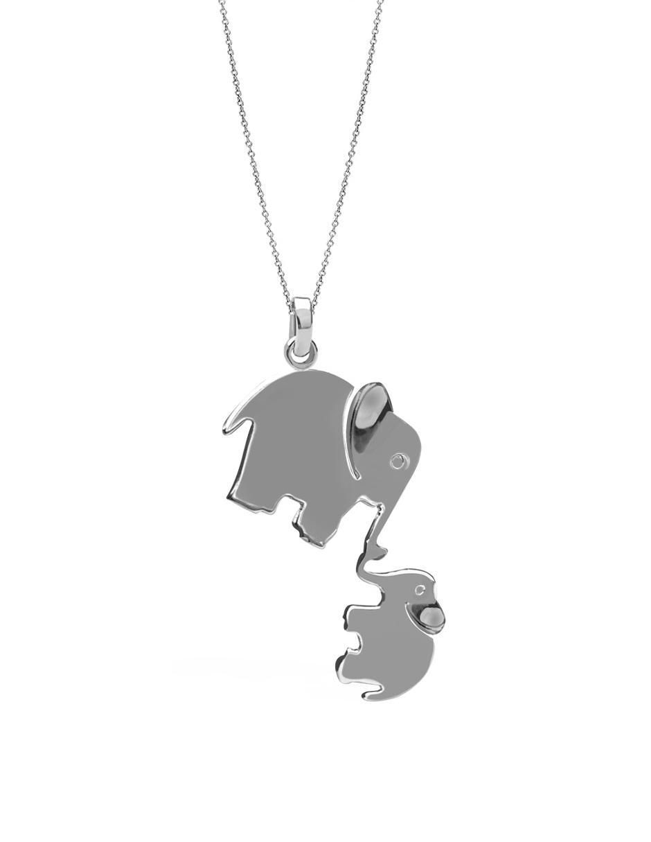 Collar Elefantes de plata P 925 Collar Elefantes de plata P 925