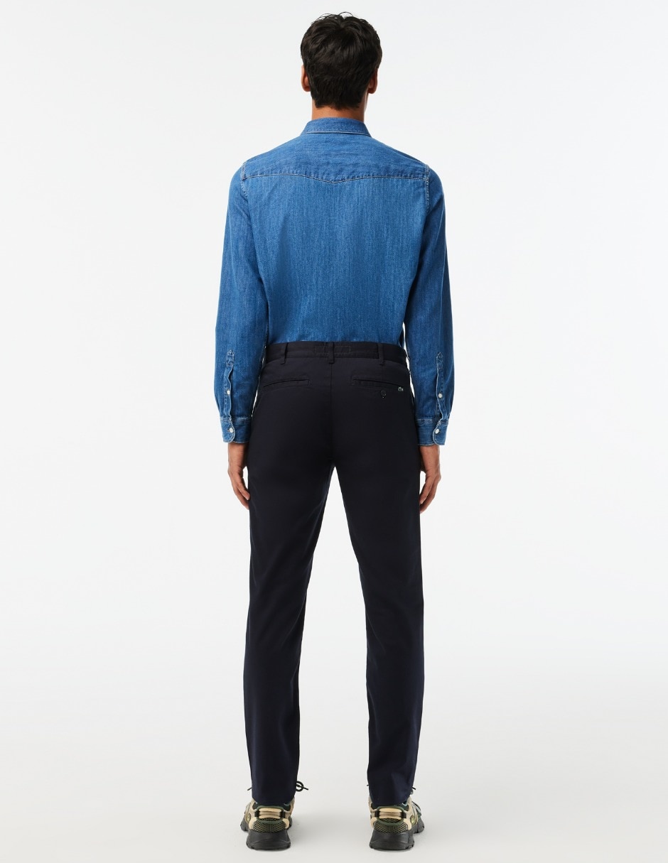 Pantalón casual slim de algodón para hombre 2