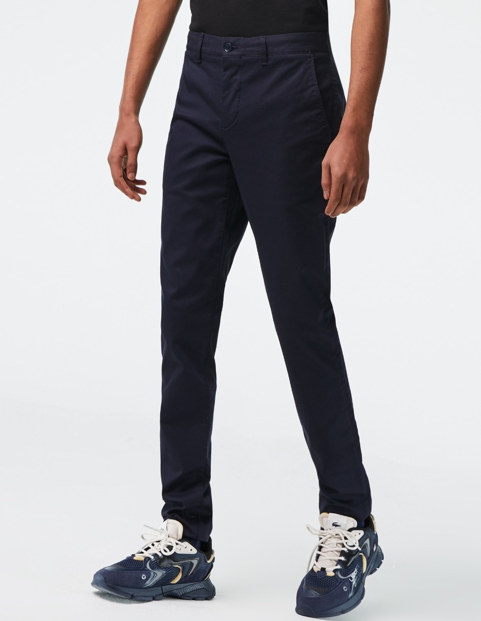 Pantalón casual slim de algodón para hombre 10