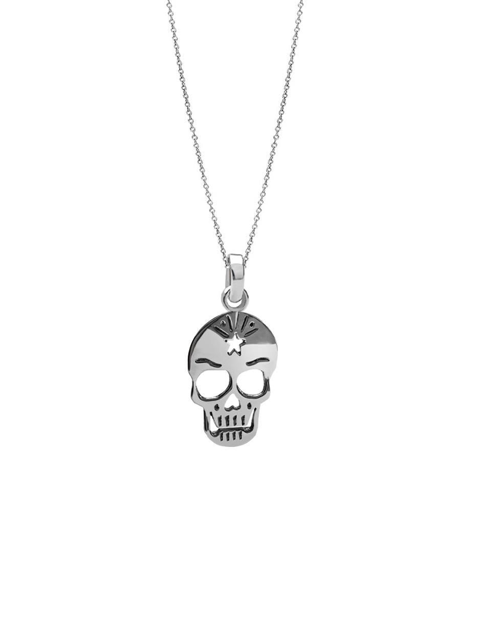 Collar de calavera de plata P 925
