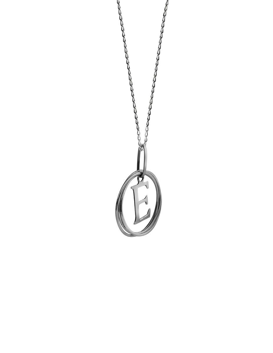 Collar letra e de plata P 925 2