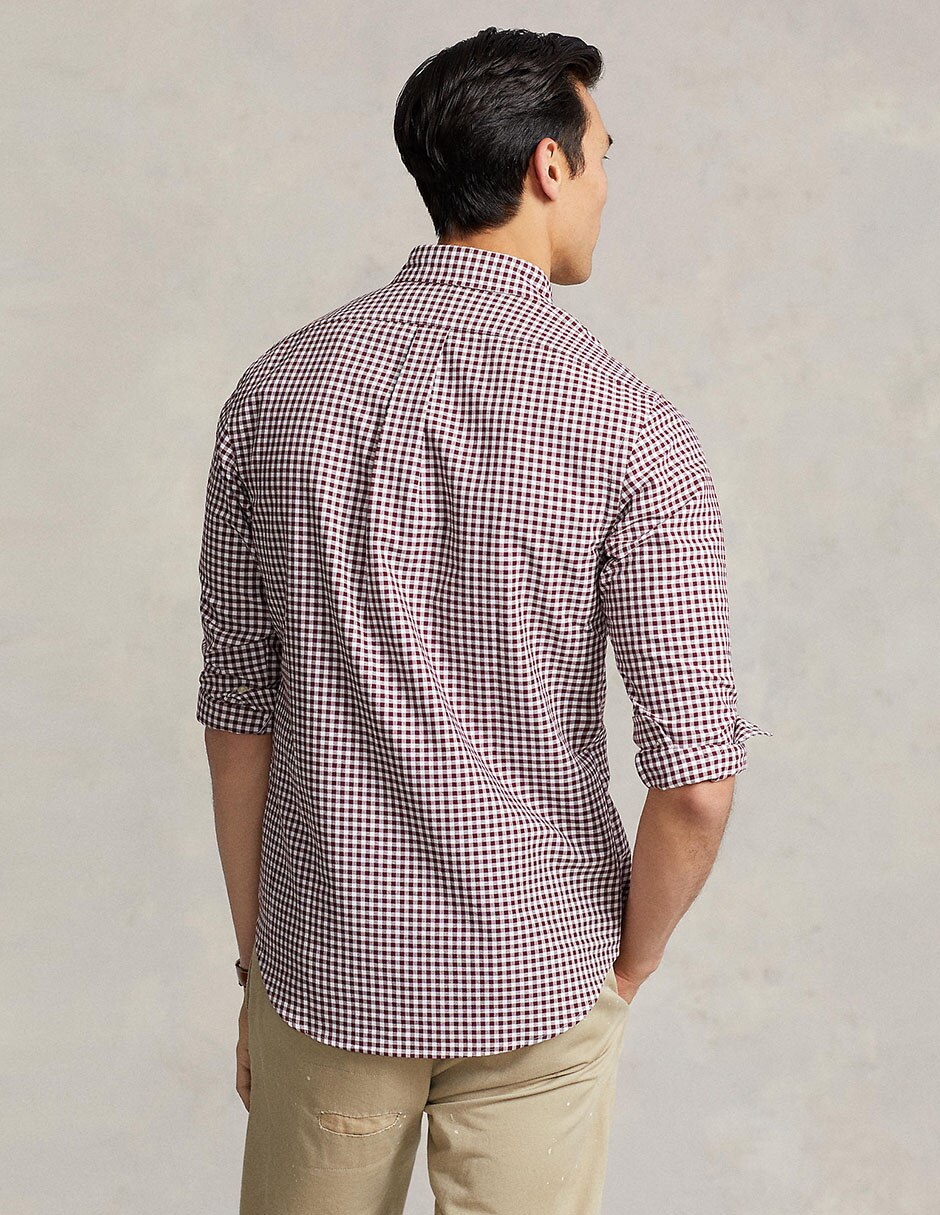 Camisa casual de algodón manga larga para hombre 6