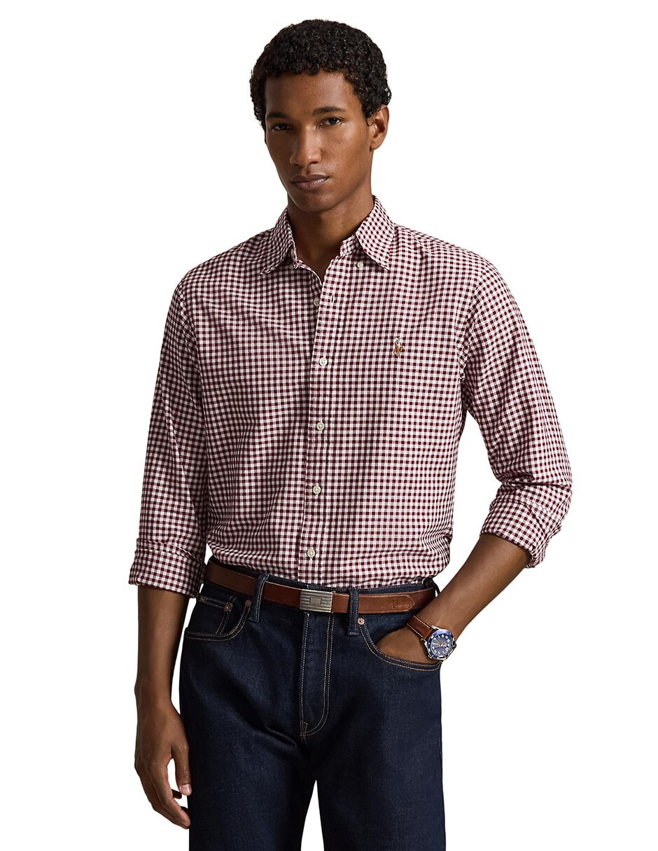 Camisa casual de algodón manga larga para hombre 2