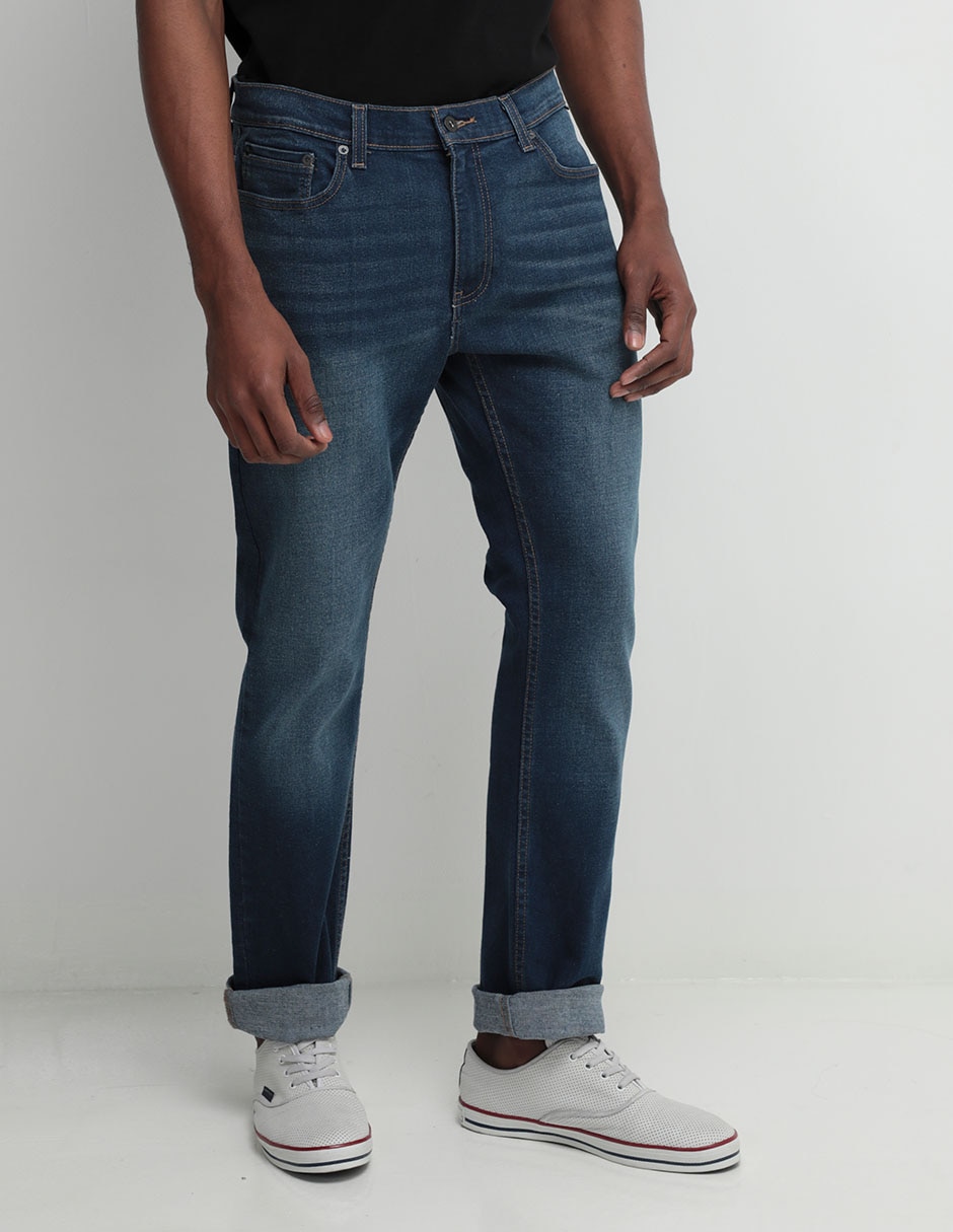 Jeans straight deslavado para hombre Jeans straight deslavado para hombre