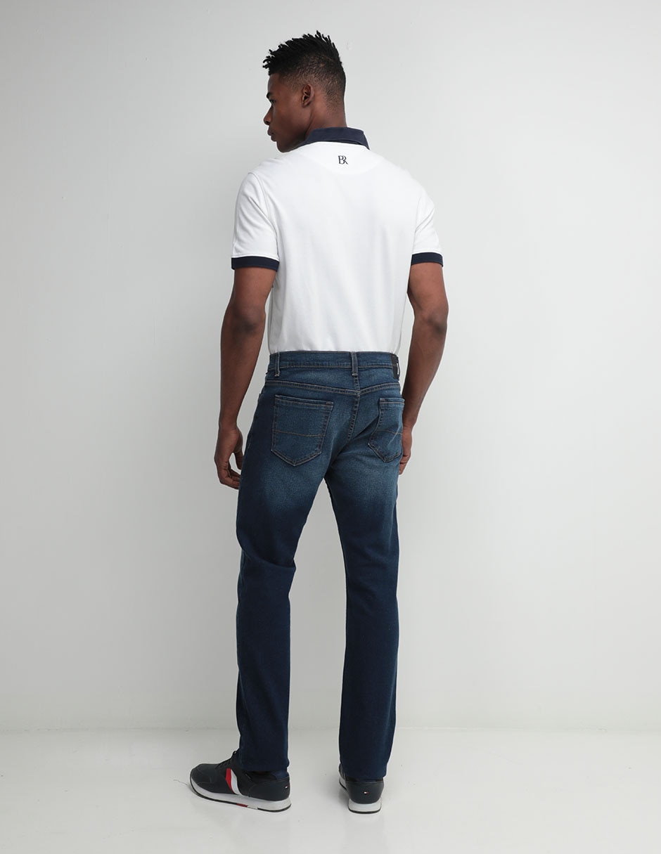 Jeans straight Nautica deslavado para hombre