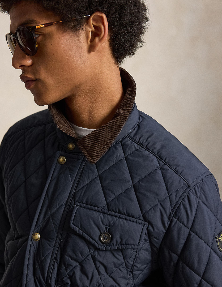 Chamarra casual capitonada para hombre