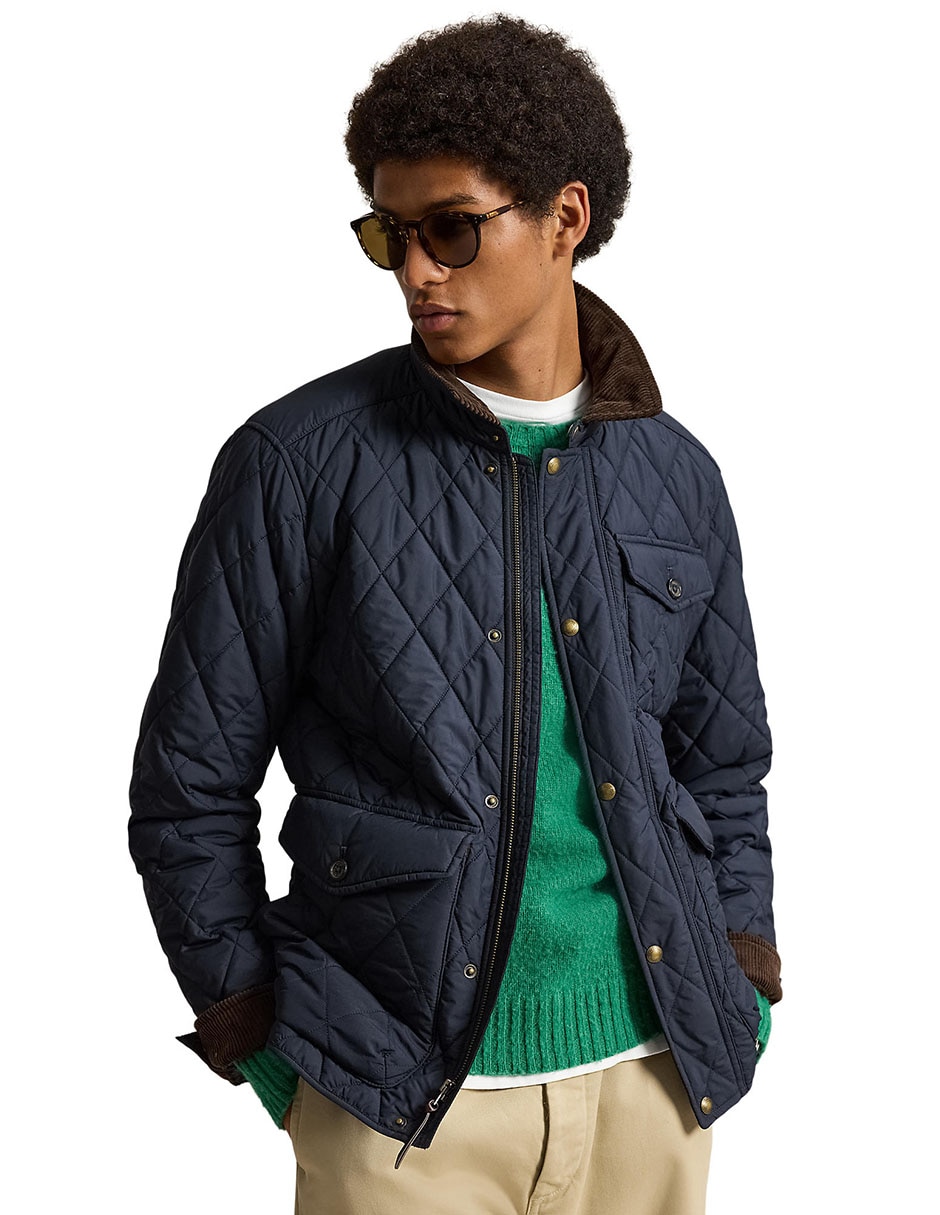 Chamarra casual capitonada para hombre