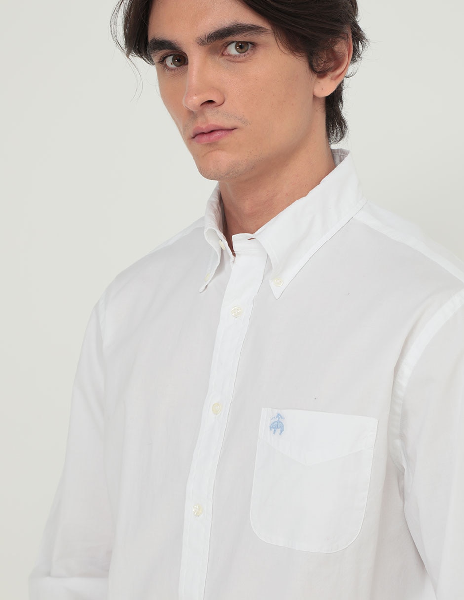 Camisa casual Brooks Brothers de algodón manga larga para hombre