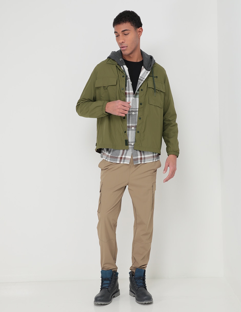 Chamarra casual Timberland con capucha para hombre