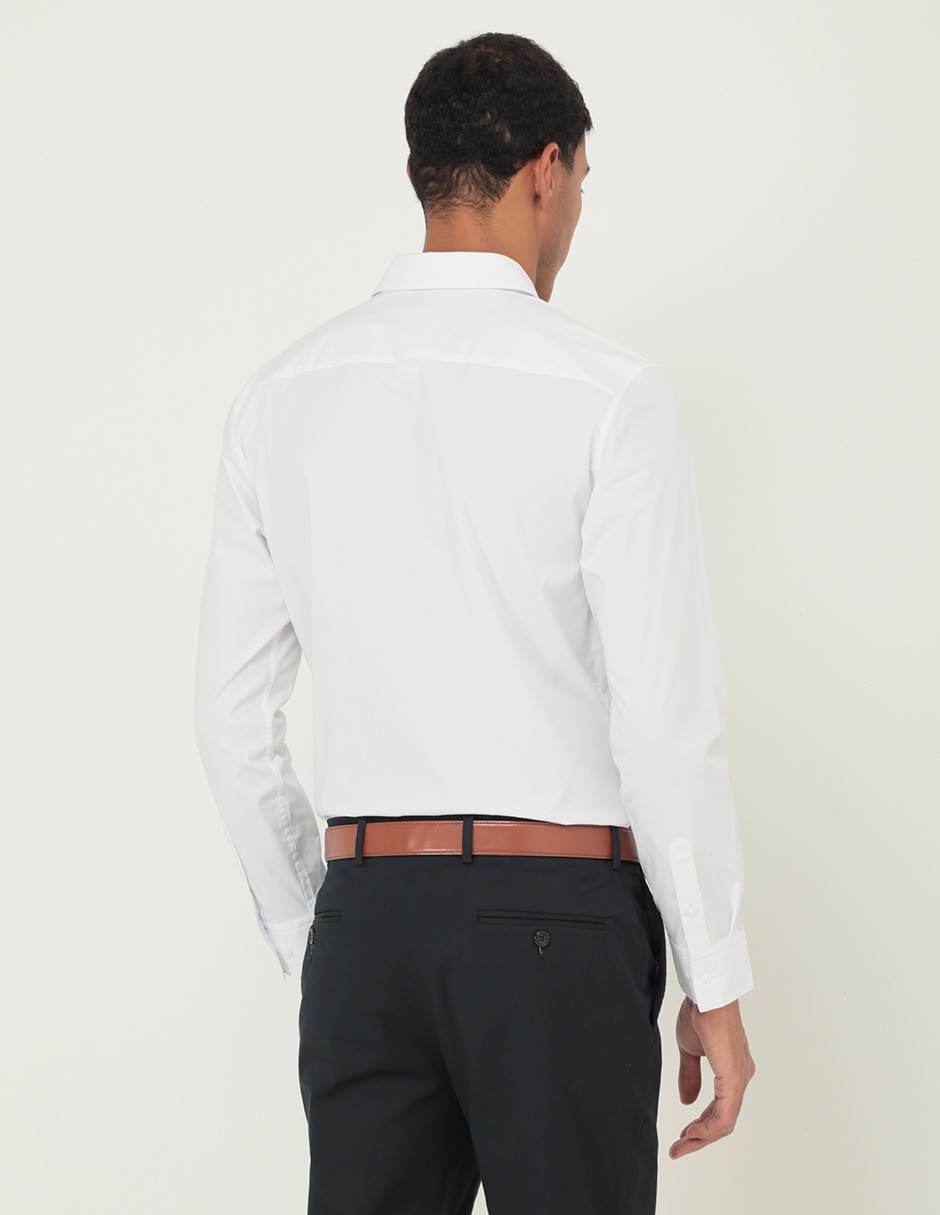 Camisa casual Calvin Klein de algodón manga larga para hombre 2