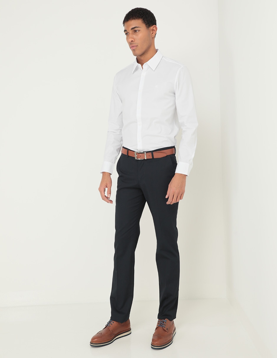 Camisa casual Calvin Klein de algodón manga larga para hombre 3