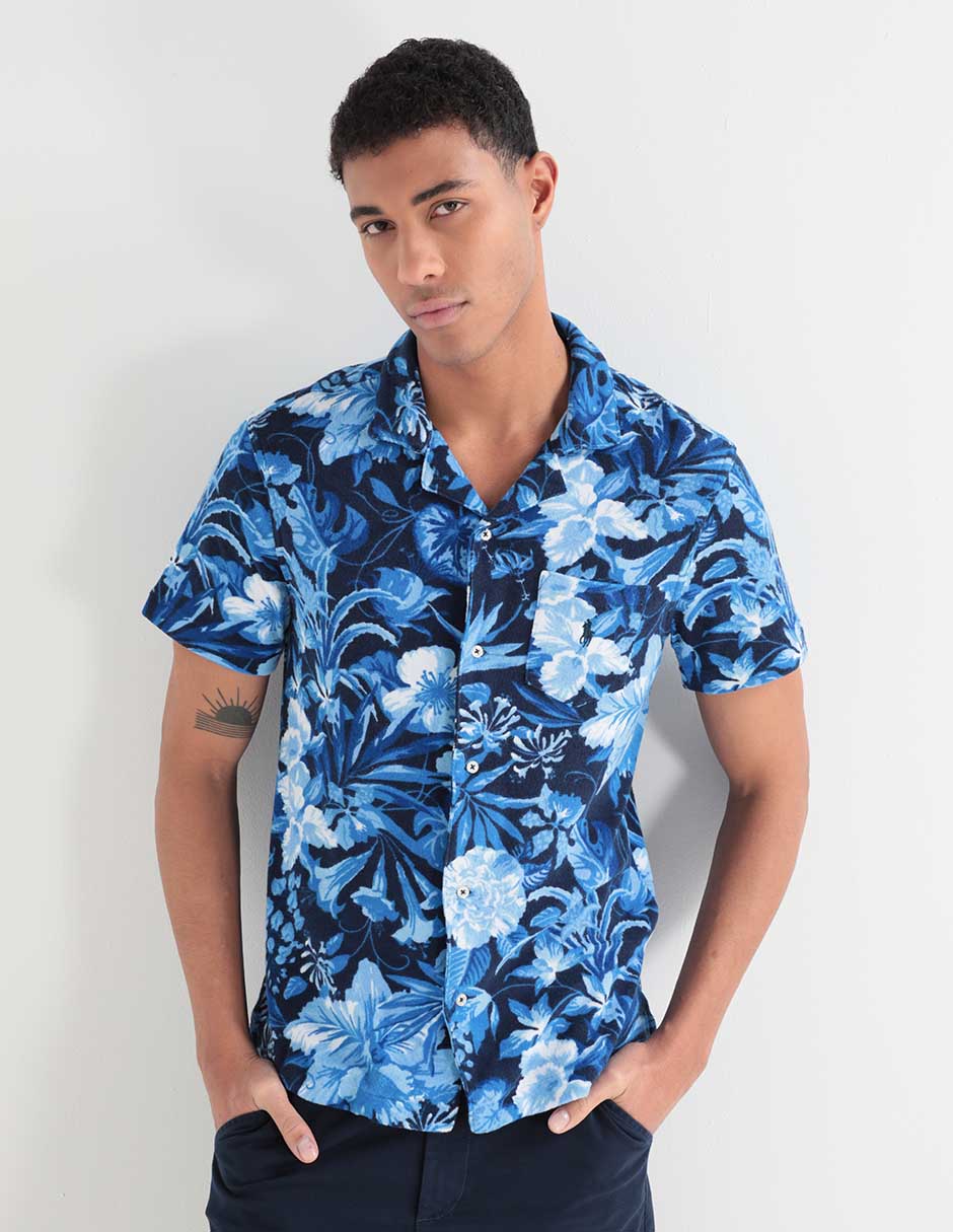 Camisa casual manga corta para hombre