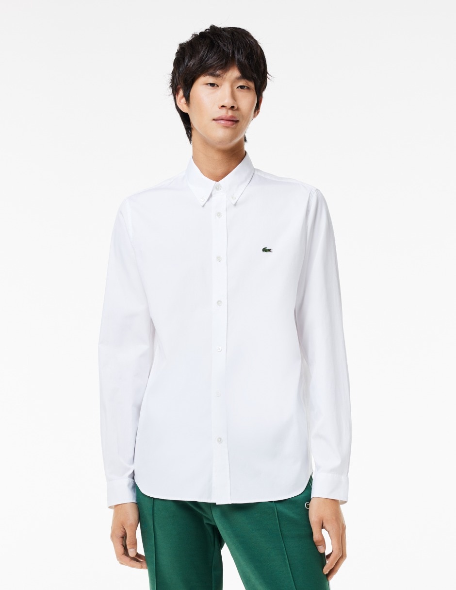 Camisa casual de algodón manga larga para hombre