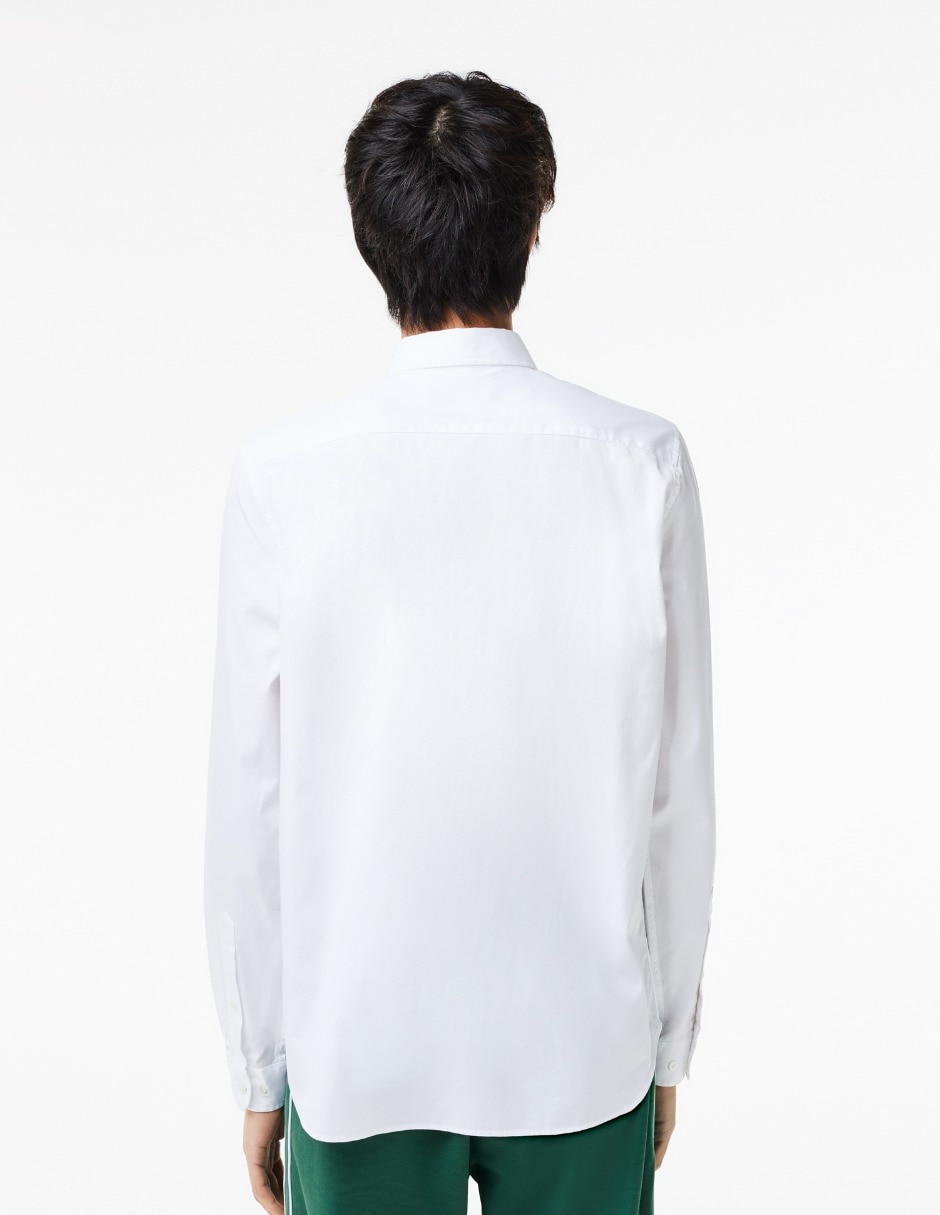 Camisa casual Lacoste de algodón manga larga para hombre