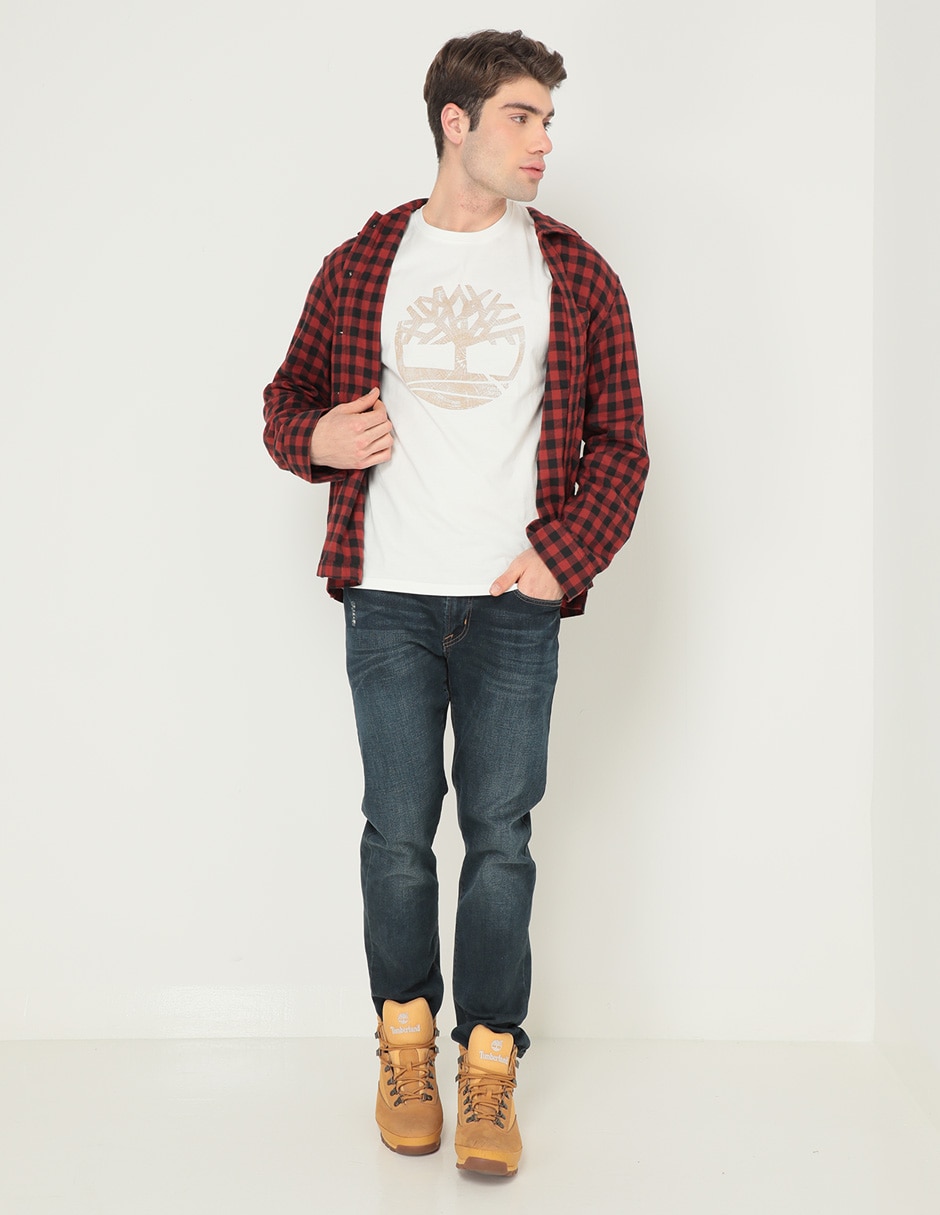 Playera Garment Dye cuello redondo para hombre 3