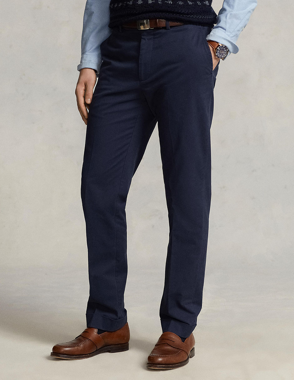Pantalón chino slim de lino para hombre 1