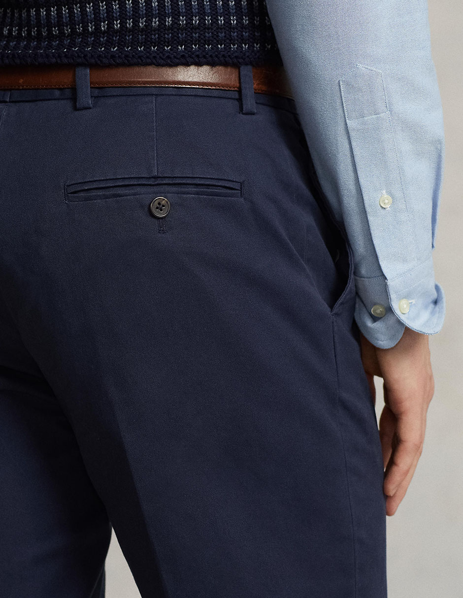 Pantalón chino slim de lino para hombre 4