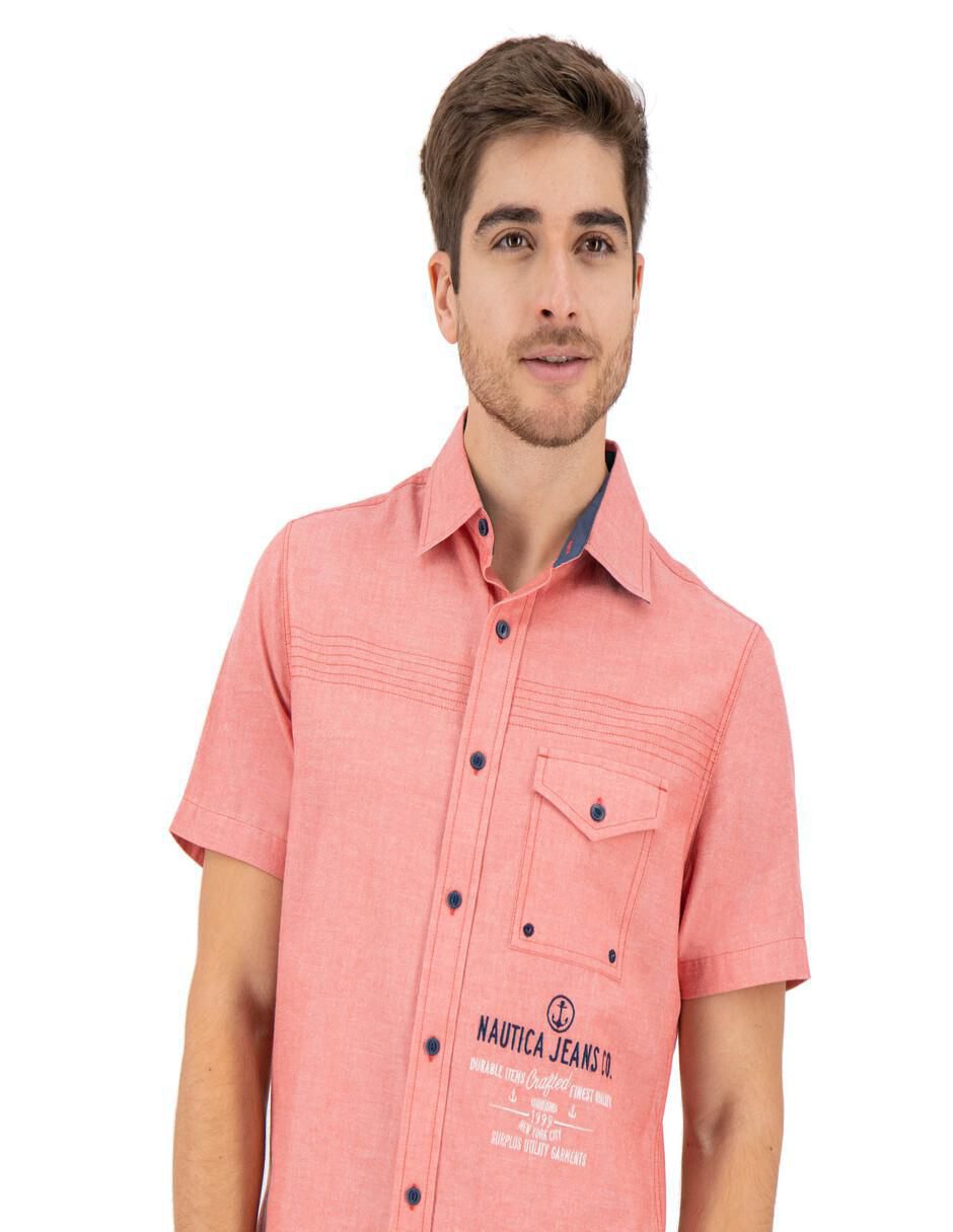 Camisa casual de algodón manga corta para hombre 2