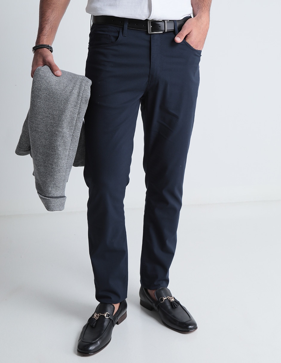 Pantalón recto de algodón para hombre