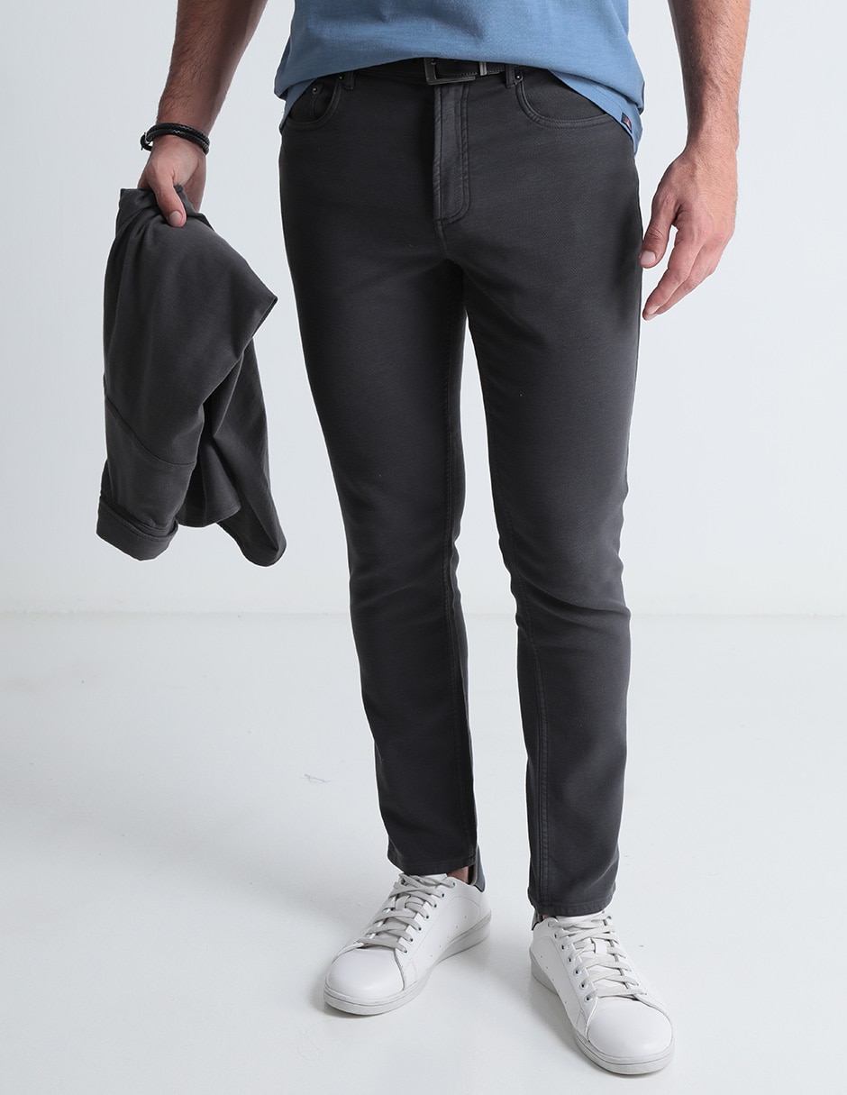 Pantalón recto de algodón para hombre