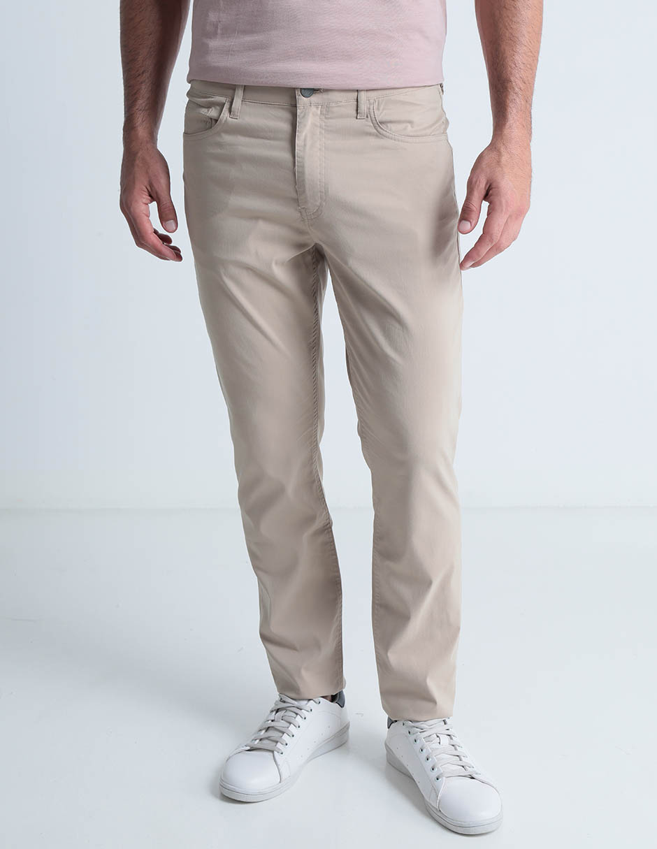 Pantalón chino recto de algodón para hombre 1