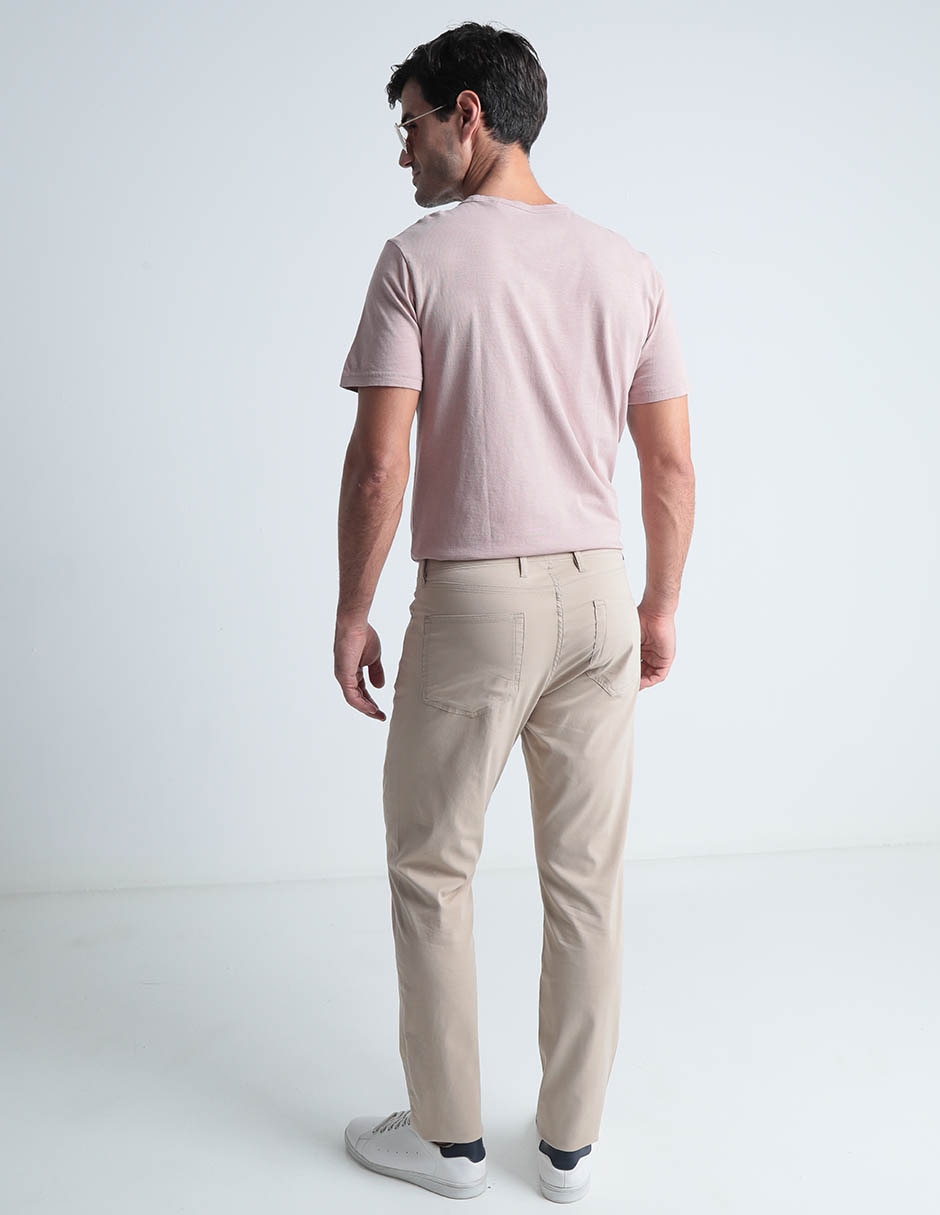 Pantalón chino recto de algodón para hombre 5