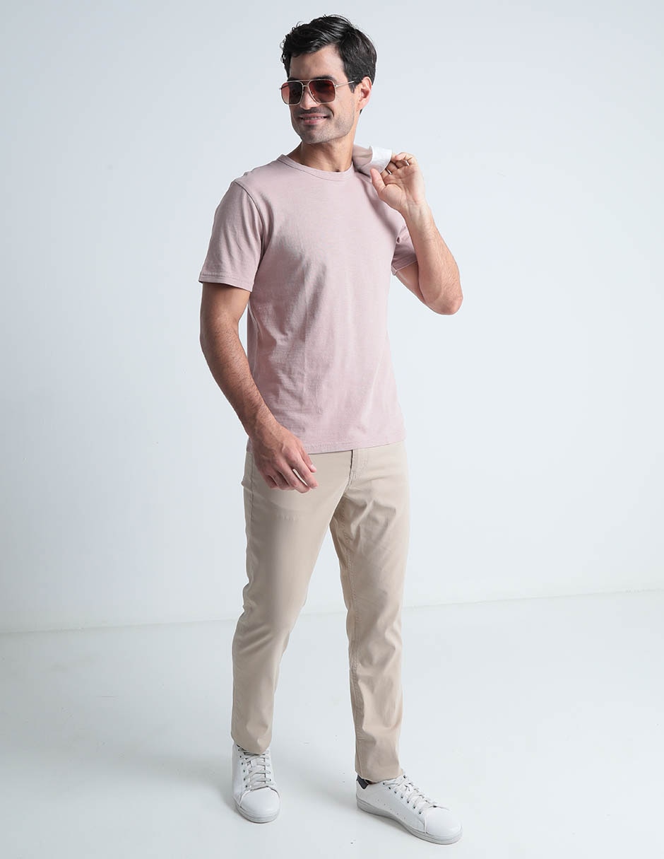 Pantalón chino recto de algodón para hombre 6