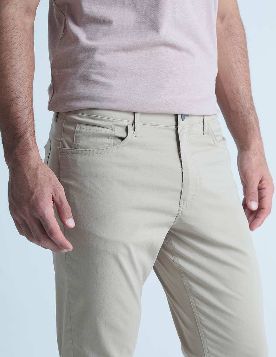 Pantalón chino recto de algodón para hombre 7