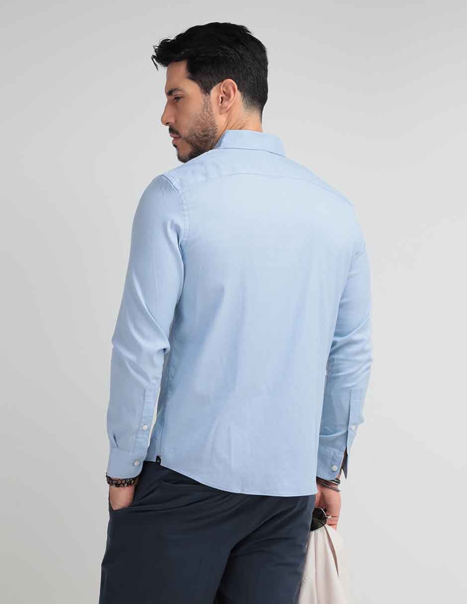 Camisa de vestir Faherty de algodón manga larga para hombre