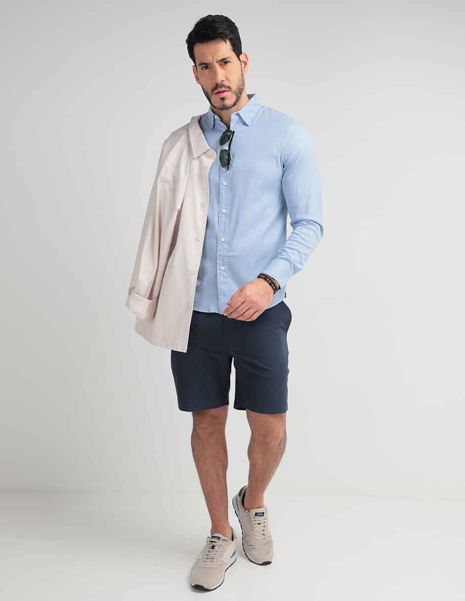 Camisa de vestir Faherty de algodón manga larga para hombre