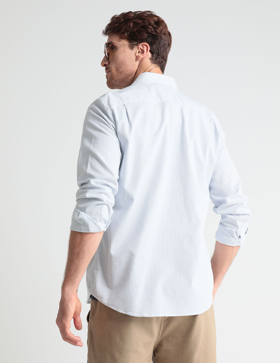Camisa casual Faherty de algodón manga larga para hombre