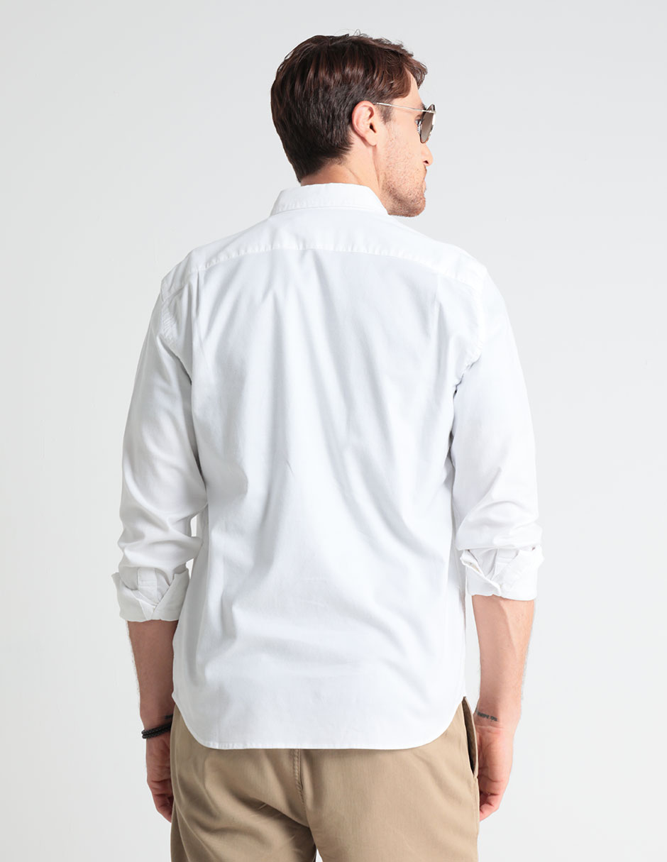 Camisa casual de algodón manga larga para hombre 2