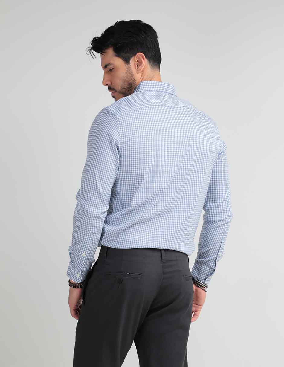 Camisa casual Faherty de algodón manga larga para hombre