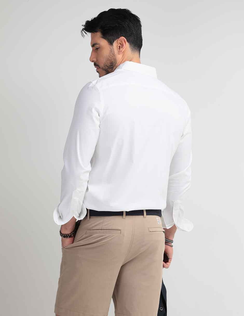 Camisa de vestir de algodón manga larga para hombre 2