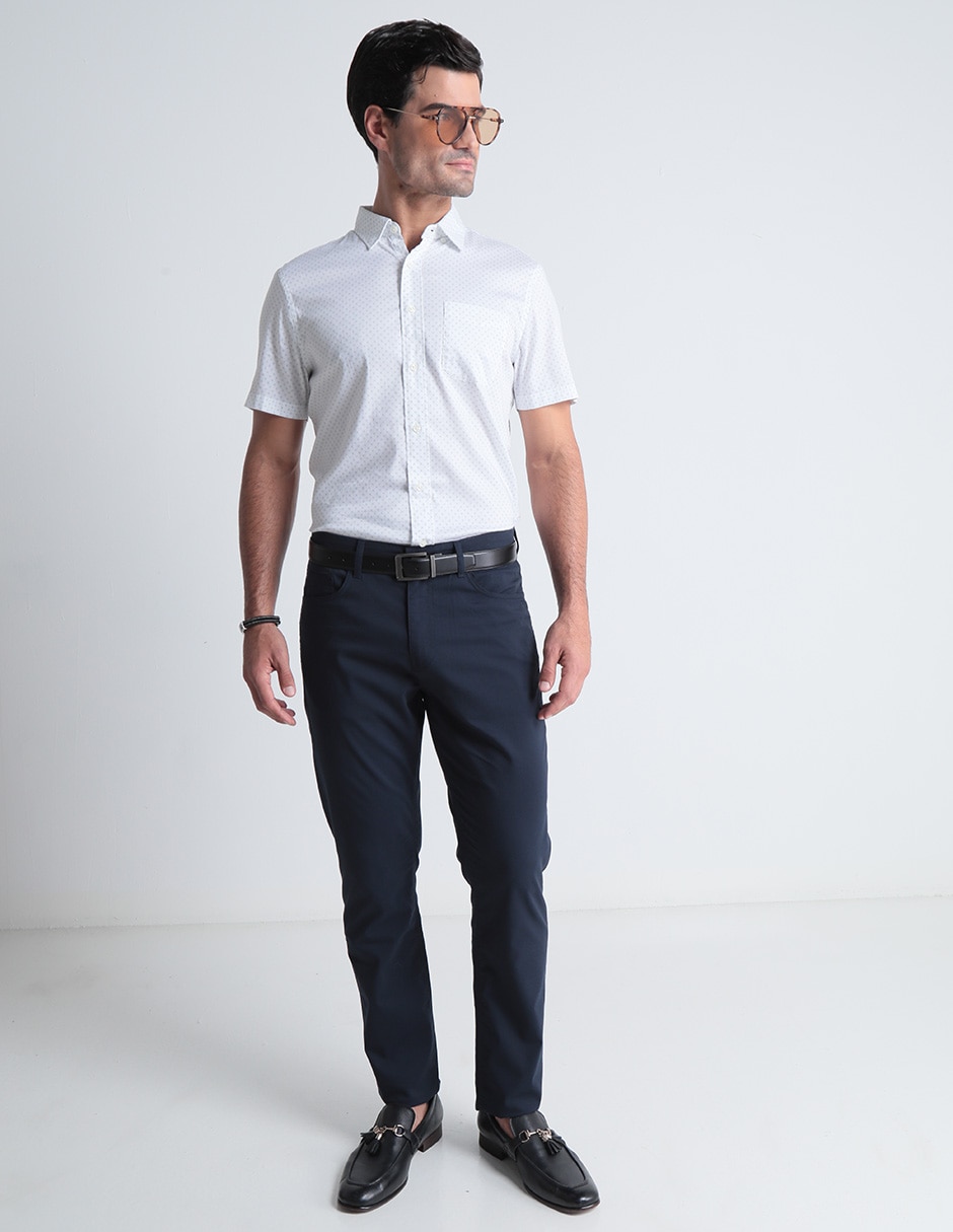Camisa casual Faherty de algodón manga corta para hombre