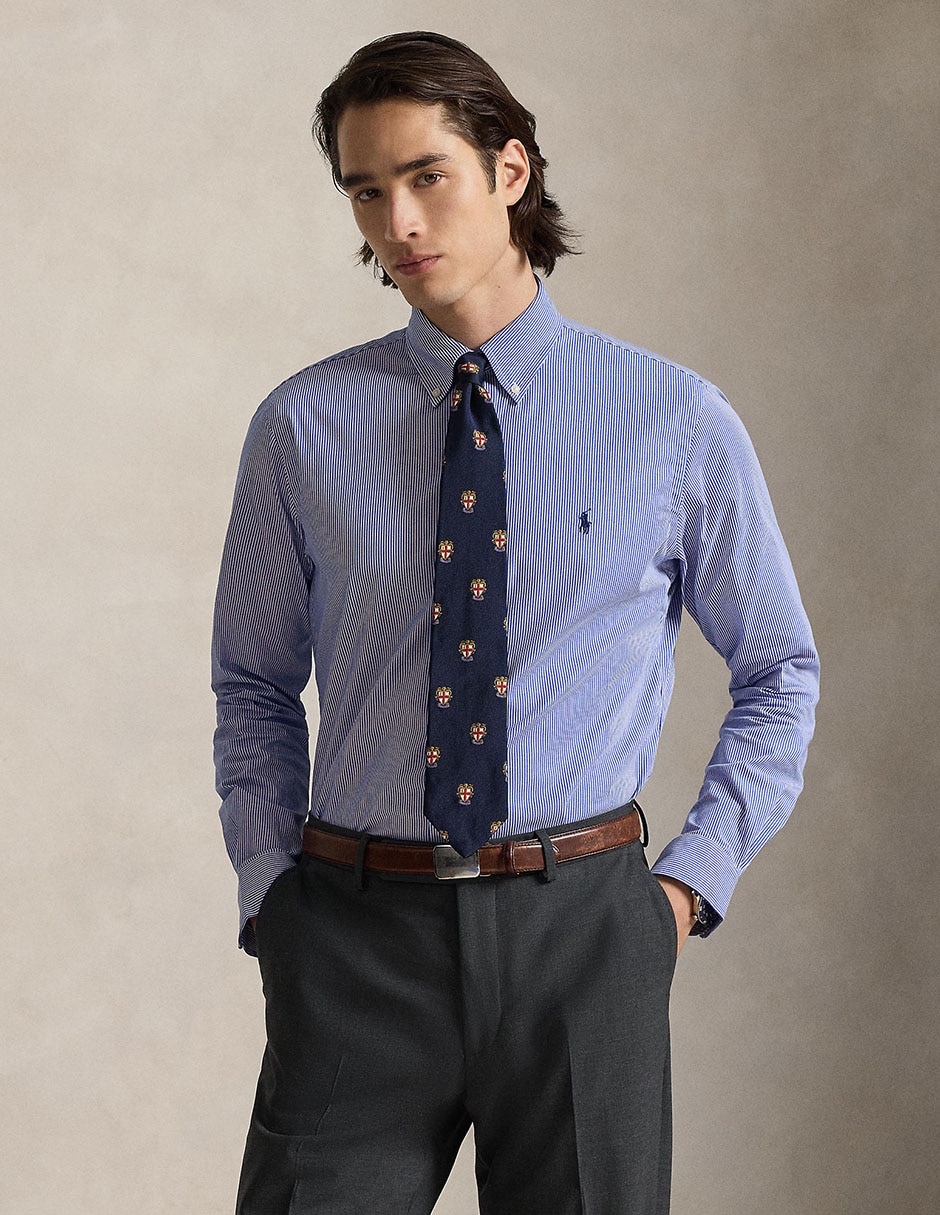 Camisa casual Polo Ralph Lauren de algodón manga larga para hombre Camisa casual Polo Ralph Lauren de algodón manga larga para hombre