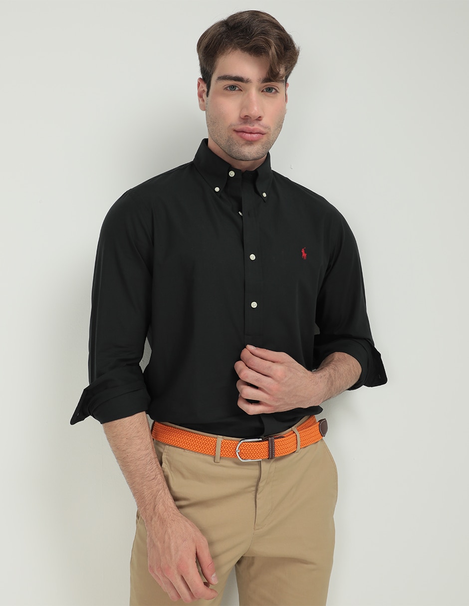 Camisa casual Polo Ralph Lauren de algodón manga larga para hombre