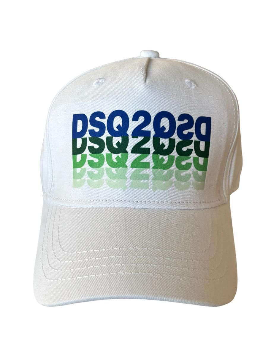 Gorra con visera curva casual Dsq White para hombre 4