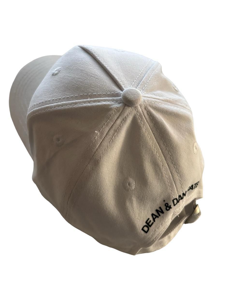 Gorra con visera curva casual Dsq White para hombre 2